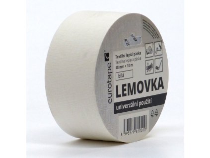 Eurotape - Lemovka textilní lepicí páska 48mm x 10m - bílá