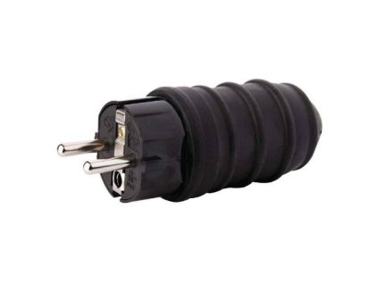 108397 Vidlice gumova prima 250V 16A max cerna 0a