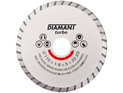 121130 Kotouc diamantovy turbo 110 x 22 2 mm DIAMANT 0a