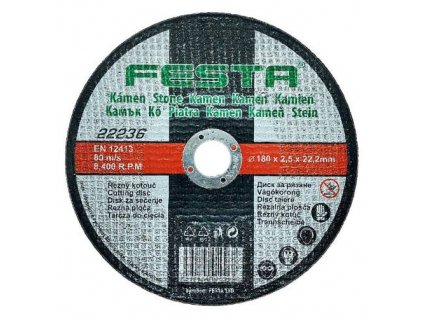 Kotouč na kámen řezný Ø 180 x 2.5 x 22,2 mm, FESTA
