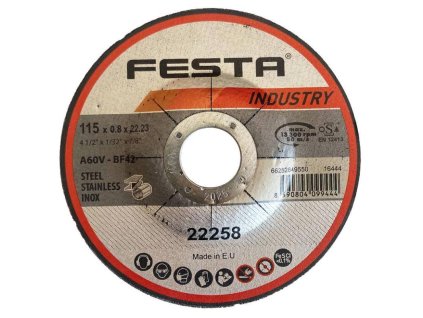 122258 Kotouc rezny kov 115 x 0 8 x 22 2 mm FESTA INDUSTRY 0z