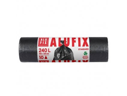 Pytel na odpadky HDPE, 1000 x 1250 mm, 240 l, 35µ, 10 ks, AluFix