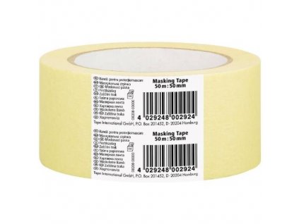 Páska maskovací, odstranitelná do 24 h, 50 m x 24 mm, žlutá