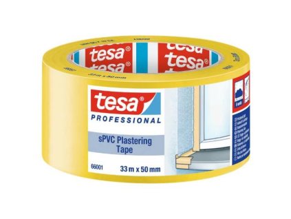 Páska maskovací plastová 66001, UV 4 týdny, 33 m x 50 mm, žlutá
