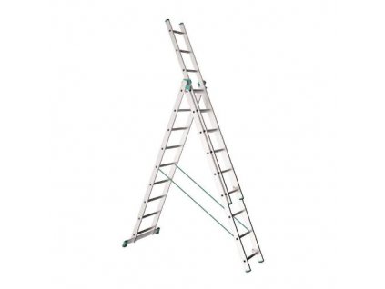 Žebřík Al, 3 x 7 příček, 2,01 m, 3,99 m, 2,70 m, ALVE 7607