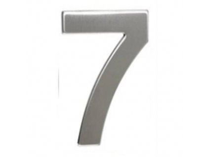 Číslo "7", 50 mm, samolepící, nerez