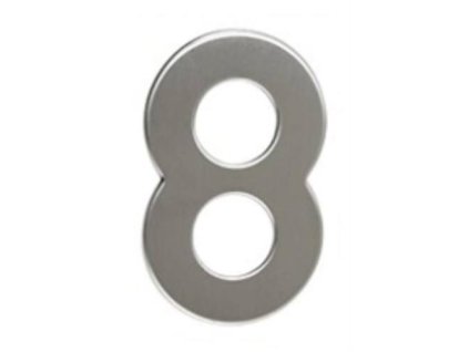 Číslo "8", 50 mm, samolepící, nerez