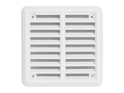 Mřížka větrací - krytka se síťovinou VM, 100 x 100 mm KB, bílá 0307