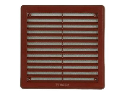 Mřížka větrací - krytka se síťovinou VM, 100 x 100 mm KH, hnědá 0308