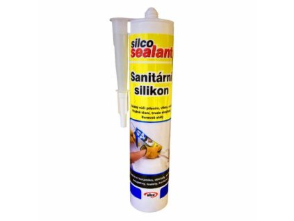 Silikon sanitární jednosložkový, 310 ml, bílý, SILCO