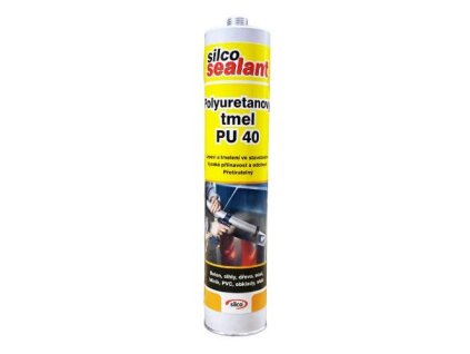 Tmel polyuretanový PU40, 310 ml, bílý, SILCO