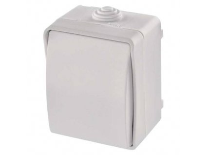 82A13983 Prepinac nastenny IP54 jednotlacitkovy bily 0a