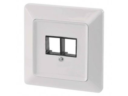 82A60044 Kryt datove zasuvky 2 x RJ45 bily 0a
