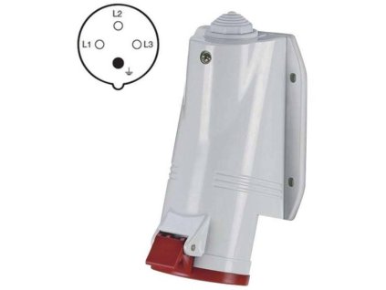 82A6210 Zasuvka 4P 400V 16A IP44 nastenna 0a