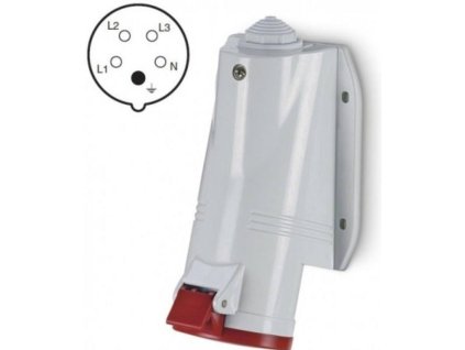 82A6213 Zasuvka 5P 400V 32A IP44 nastenna 0a