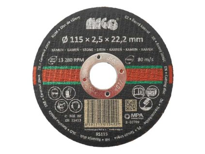Řezný kotouč na kámen 115x2,5x22,2mm