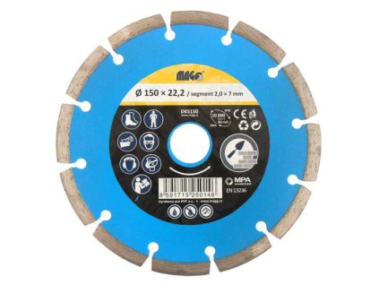 Diamantový kotouč segmentový 150x22,2mm