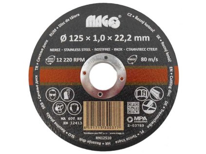 Řezný kotouč na nerez 125x1,0x22,2mm