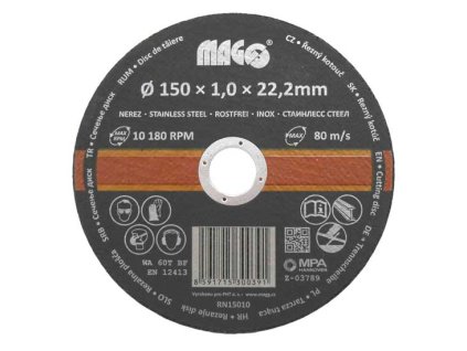 Řezný kotouč na nerez 150x1,0x22,2mm