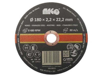 Řezný kotouč na nerez 180x2,2x22,2mm