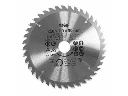 Pilový kotouč 210x2,9x30mm/40 zubů - střídavě šikmé