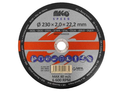 Řezný kotouč na kov 230x2,0x22mm MAGG SPEED