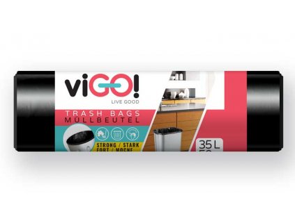 viGO! Pytle do odpadkových košů HDPE 35l/50 ks 50x60cm - černé
