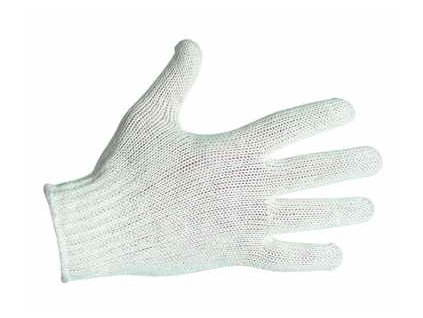 CERVA - AUK rukavice pletené z polyester/bavlna s pružnou manžetou - velikost 10