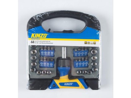 KINZO - Set bitů a hlavic v kufříku - 44 ks