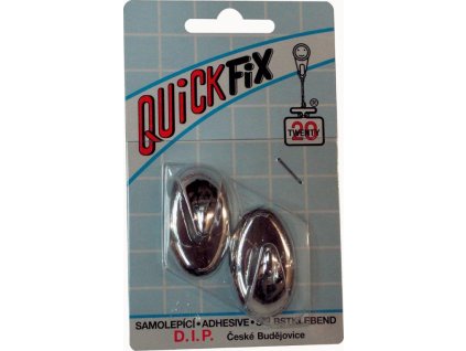 DIP - QUICKFIX háček samolepicí typ 1 - 2 ks - stříbrný