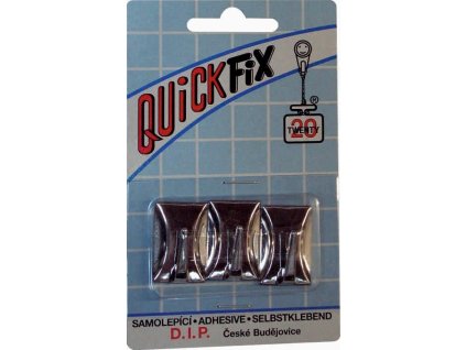 DIP - QUICKFIX háček samolepicí typ 4 - 3 ks - stříbrný