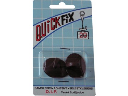 DIP - QUICKFIX háček samolepicí typ 6 - 2 ks - tmavě hnědý