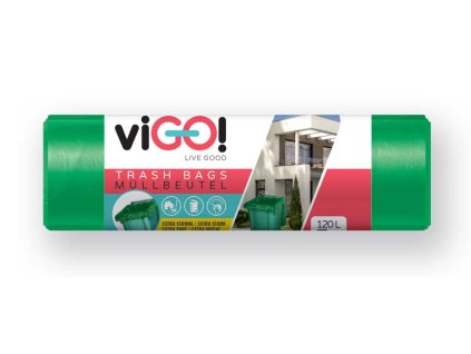 viGO! Pytle do odpadkových košů LD 120l/7 ks SKLO - zelené