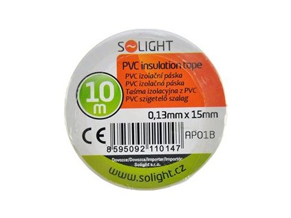 SOLIGHT - izolační páska 0,13mm 15mm/10m - bílá