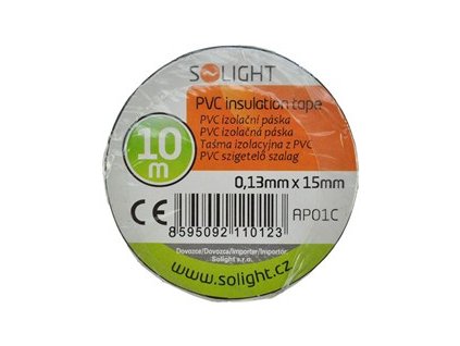 SOLIGHT - izolační páska 0,13mm 15mm/10m - černá