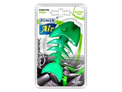 POWER Air - plastový osvěžovač vzduchu PIRATE FISH Green Tea