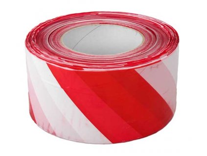 Výstražná páska 70mm/500m - červeno/bílá