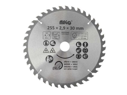 Pilový kotouč 255x2,9x30mm/40 zubů - střídavě šikmé