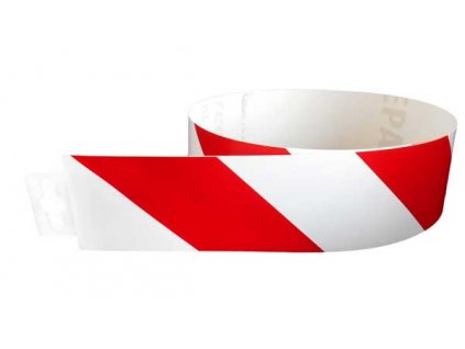Bezpečnostní pás samolepící protisměr (levý) 980x60mm - červeno/bílý
