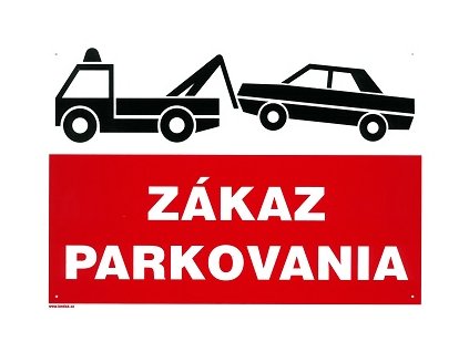 SK - Zákaz parkovania 210x297mm - plastová tabulka
