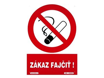 SK - Zákaz fajčiť! 210x297mm - plastová tabulka