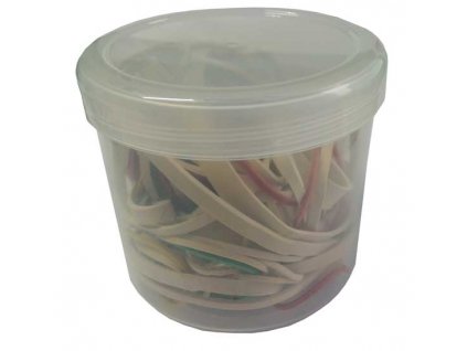 Gumičky - přírodní guma - barevný mix - 80g/cca 110 ks