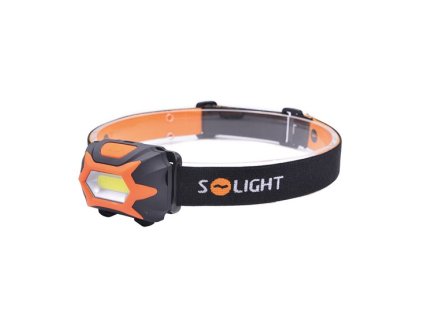 SOLIGHT - LED čelová svítilna, 3W COB, 3x AAA