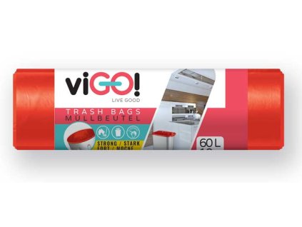 viGO! Odpadkový pytel LDPE 60l/10 ks - červený