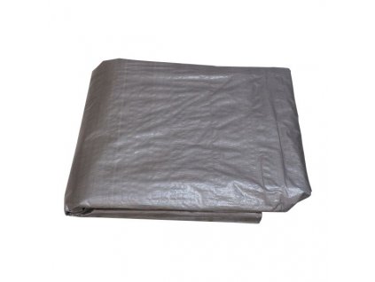 Plachta krycí s kovovými oky 2x3m 100g/m2 - stříbrná