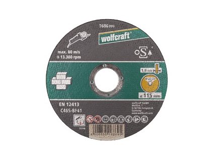 WOLFCRAFT - Kotouč řezací na kámen 115mm