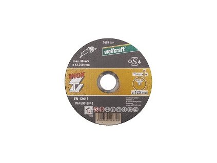 WOLFCRAFT - Kotouč řezací na nerezovou ocel 125mm