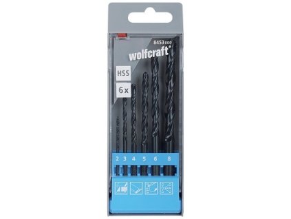 WOLFCRAFT - Vrták HSS 2-8mm, sada 6ks