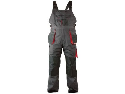 Kalhoty montérkové s laclem, 3XL 60/194-200, šedé, LAHTI PRO