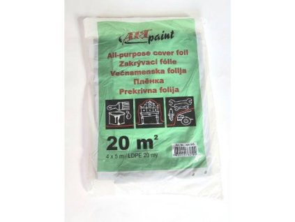 Fólie zakrývací LDPE, neprůsvitná, 20 µm, 4 x 5 m